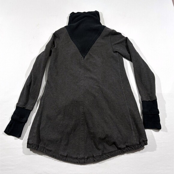 Lululemon Gratitude Wrap Jacket Womens Gray Snap Up Sweater Grunge Punk Sz 4 - Picture 12 of 14